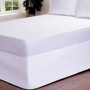Saia Para Cama Box Colchobox Ajustavel Matelassada Solteiro Casal Queen Branca