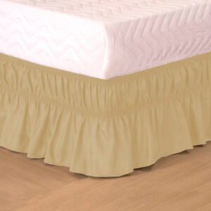 Saia para cama box Colchobox Ajustavel Elasticada Solteiro Casal Queen Avelã