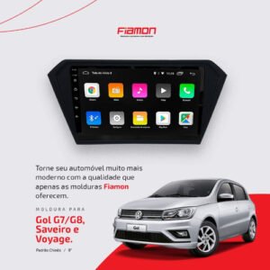 MOLDURA 2 DIN TEL DE 9`` VW GOL G7 /GOL G8/ SAVEIRO - 4287