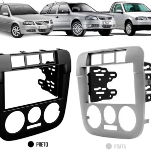 MOLDURA PARATI / SAVEIRO GOL G4 2DIN PRATA - 3204