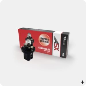 LAMPADA T5 1 LED COM SOQUETE  VERMELHO 12V ASX