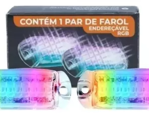 PAR DE FAROL STROBO RGB 3W