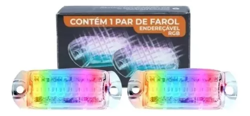 PAR DE FAROL STROBO RGB 3W