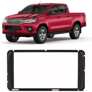MOLDURA 2 DIN TOYOTA HILUX 2012 A 2015 - SRV 12 - PRETA - 2368