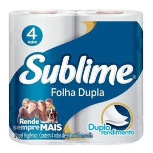 Papel Higiênico - Folha Dupla - 30m - C/4 Und - Sublime.