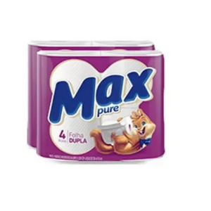 Papel Higiênico Folha Dupla - 4 Rolos C/30m - Max Pure