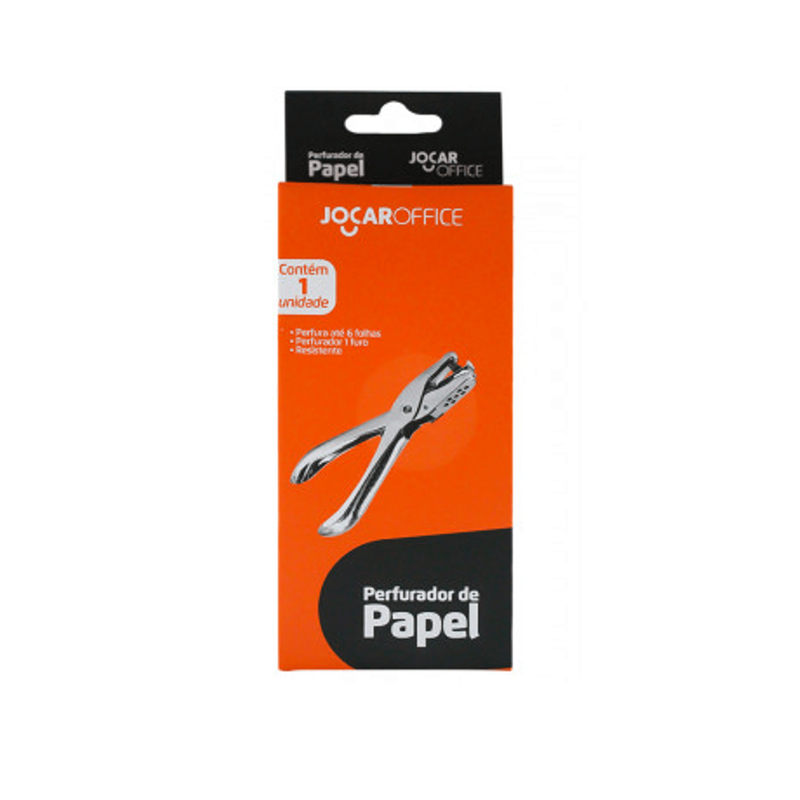 Perfurador de Papel - 1 Furo - P/ 6 Fls - Jocar Office