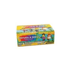 Pintura a Dedo - 6 Und - C/ 30ml Cada - Acrilex