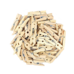 Prendedor Pequeno - Madeira - 4,5cm - C/ 25 Und - Kit