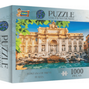 Puzzle Volta ao Mundo - Fontana de Trevi Itália - 1000 Peças - Uriarte