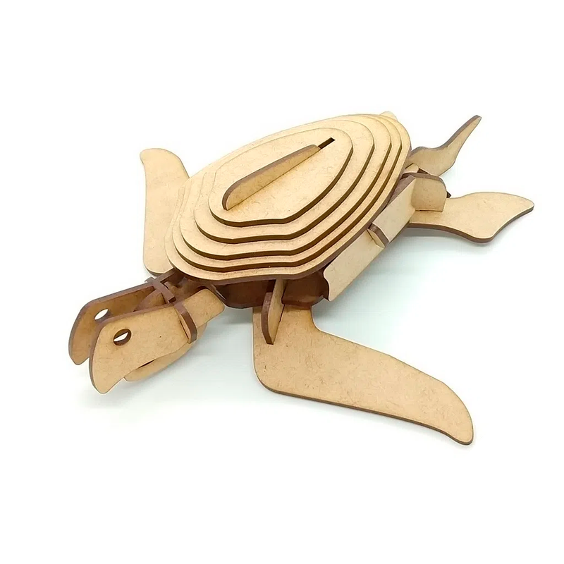 Quebra Cabeça - Animais Marinhos 3D MDF - Aquarela - Imagem 2