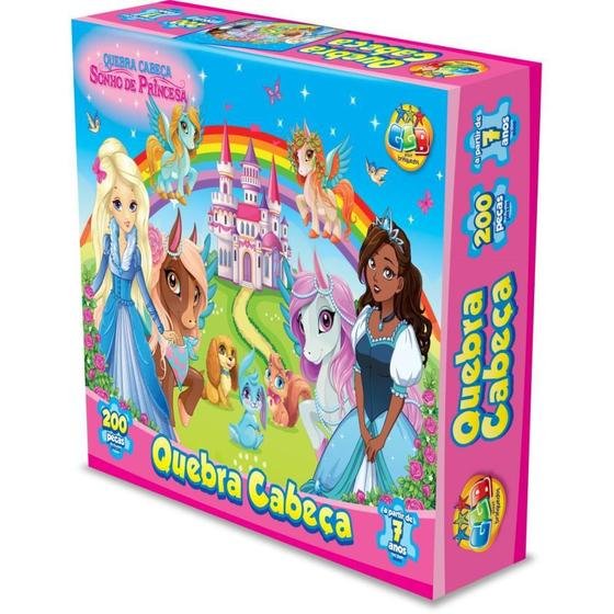 Quebra Cabeça - Sonho de Princesa - 200 Peças - GGB