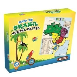 Quebra-Cabeça - Mapa do Brasil 30 peças - Aquarela Brinquedos