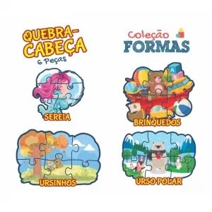 Quebra-Cabeça Coleção Formas - 6 peças - Aquarela Brinquedos