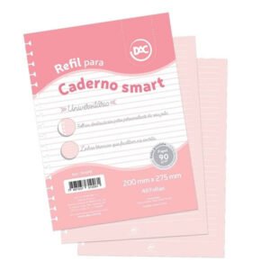 Refil de Folhas - Pautado Linhas Brancas - Universitário - P/ Caderno Smart - C/ 48 Fls - Dac