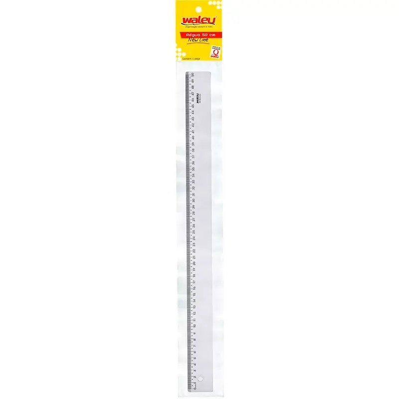 Régua Cristal - 50cm - New Line - Waleu