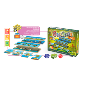 Sequência Lógica - Animais - 20 Peças - IOB Brinquedos