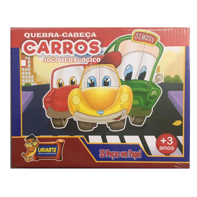 Quebra Cabeça - 35 Peças - Carros - Uriarte