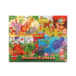 Quebra Cabeça - 4 em 1 - Animais - GGB
