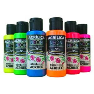 Tinta Acrílica - Fluorescente - 60ml - Acrilex.