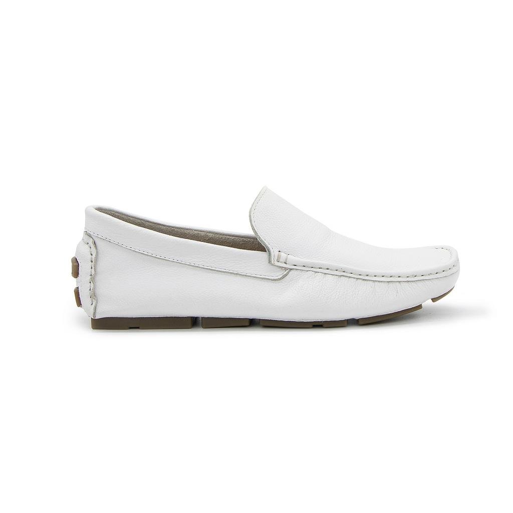 Mocassim Youth Couro Floater Branco - Imagem 4