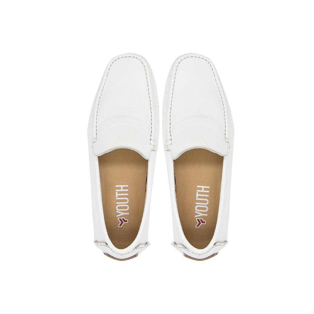 Mocassim Youth Couro Floater Branco - Imagem 5