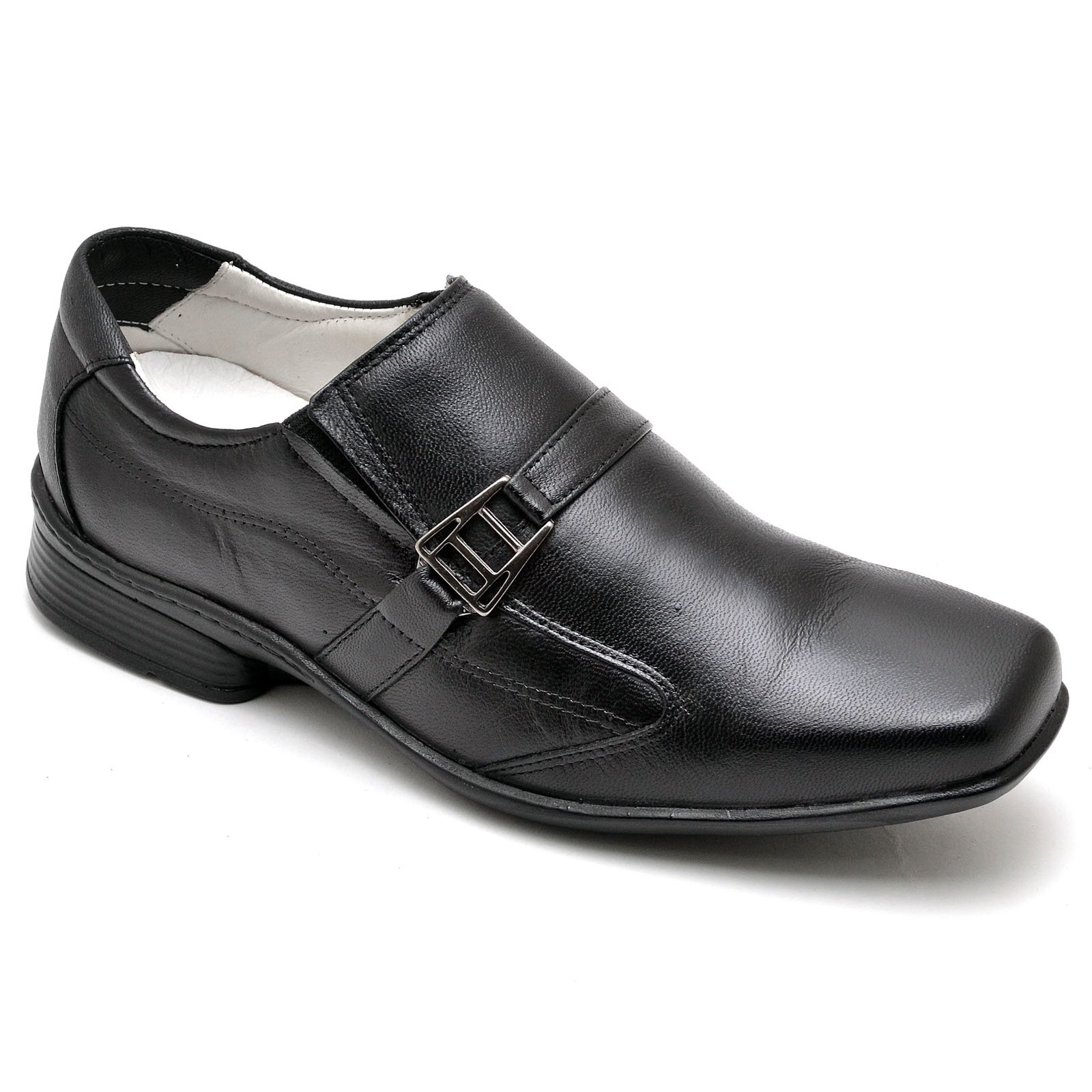 Sapato Casual Conforto Couro Preto