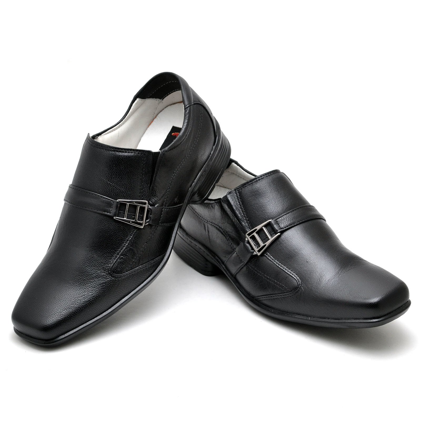 Sapato Casual Conforto Couro Preto - Imagem 3