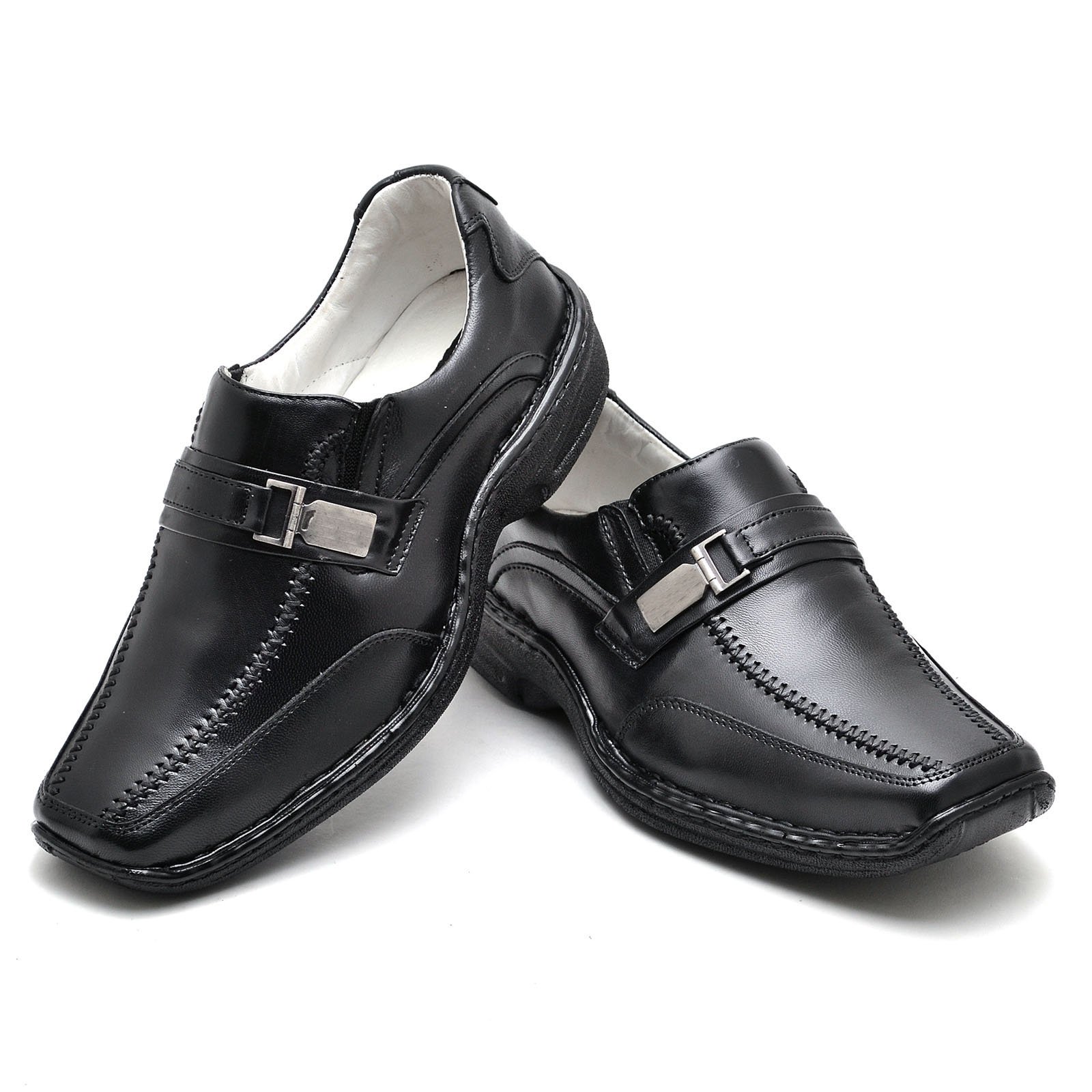 Sapato Conforto Couro Masculino Preto