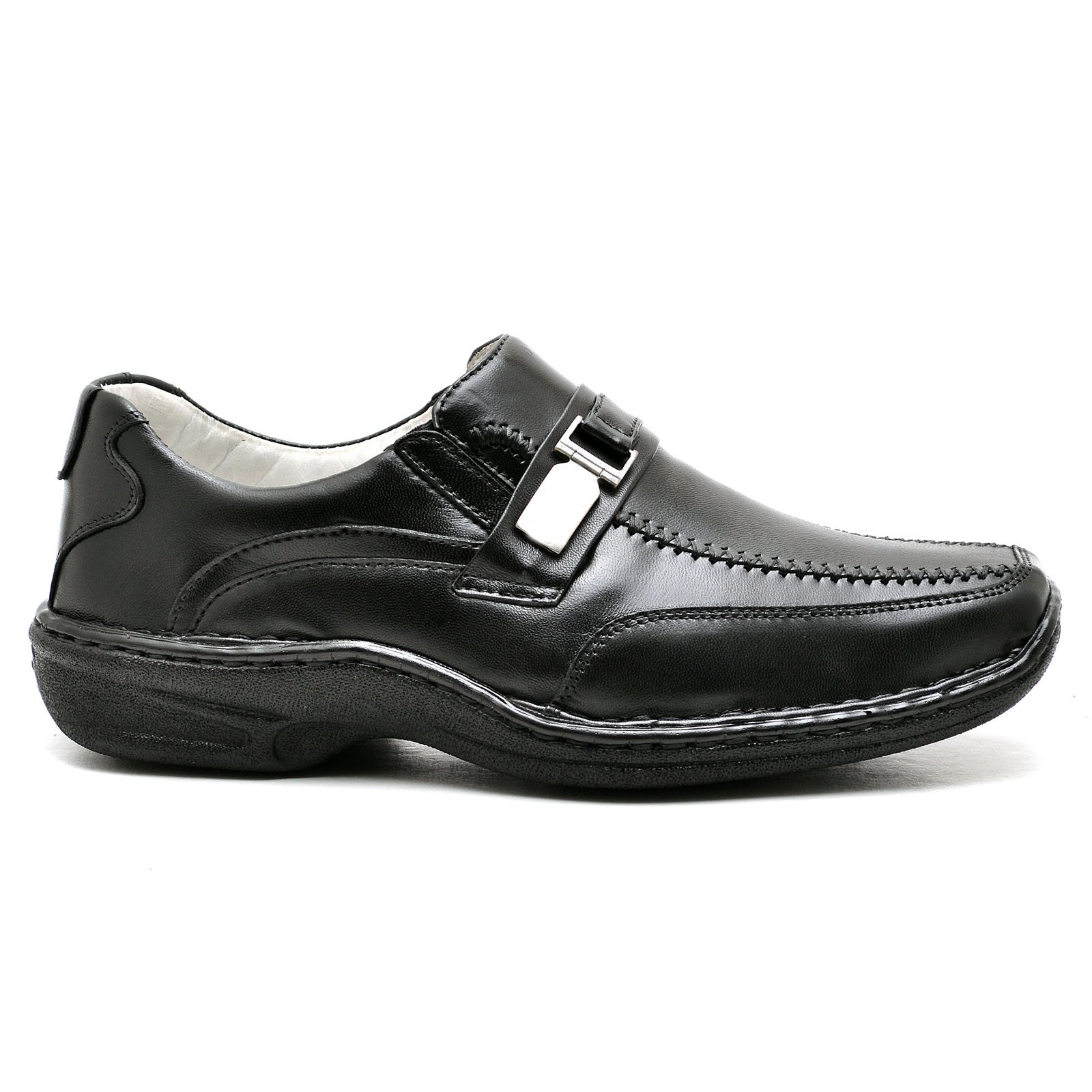 Sapato Conforto Couro Masculino Preto - Imagem 2