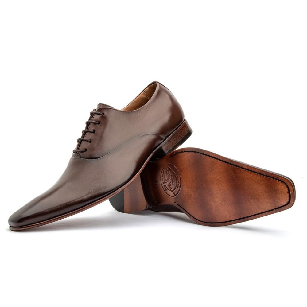 Sapato Oxford Masculino Solado De Couro Cromo Argentino Marrom - Imagem 2