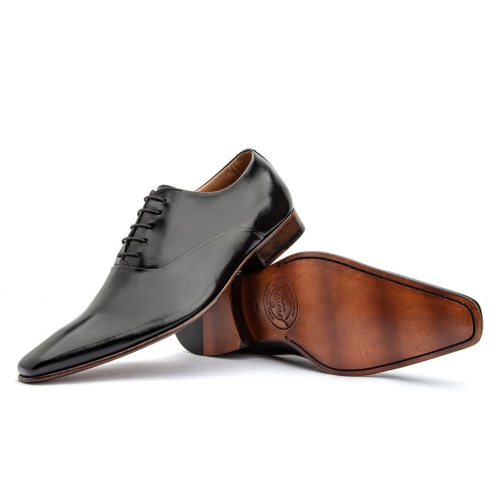 Sapato Oxford Masculino Solado De Couro Cromo Argentino Preto - Imagem 2