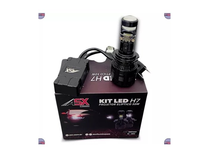 LED H7 ASX PROJETOR ELIPTICO - 50W 12 80V - Imagem 3