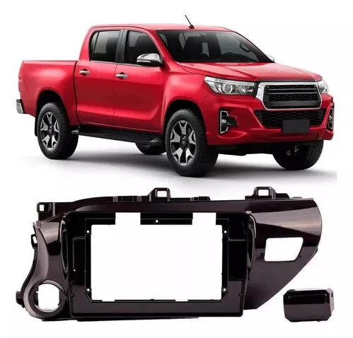 10- MOLDURA TOYOTA HILUX 2014 - 2016 BLACK PIANO 6011
