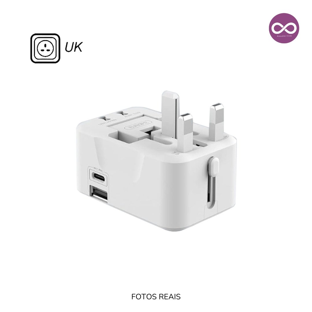 Adaptador Universal Tomada Para Viagem - Imagem 8