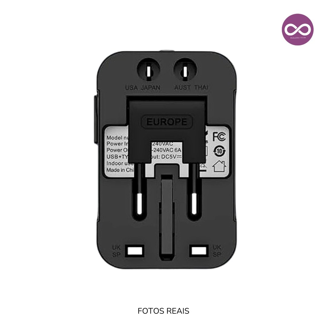 Adaptador Universal Tomada Para Viagem - Imagem 11
