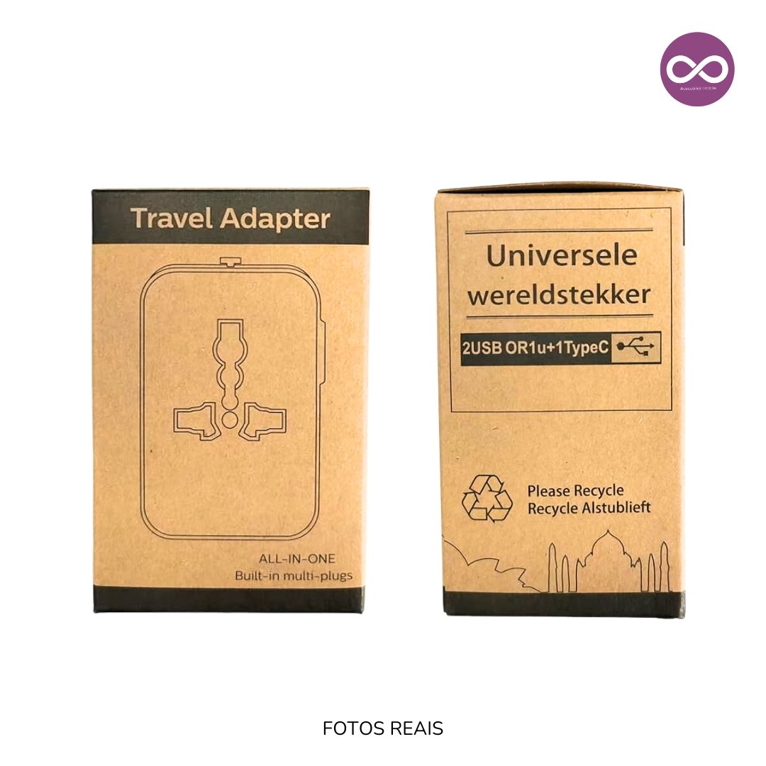 Adaptador Universal Tomada Para Viagem - Imagem 12