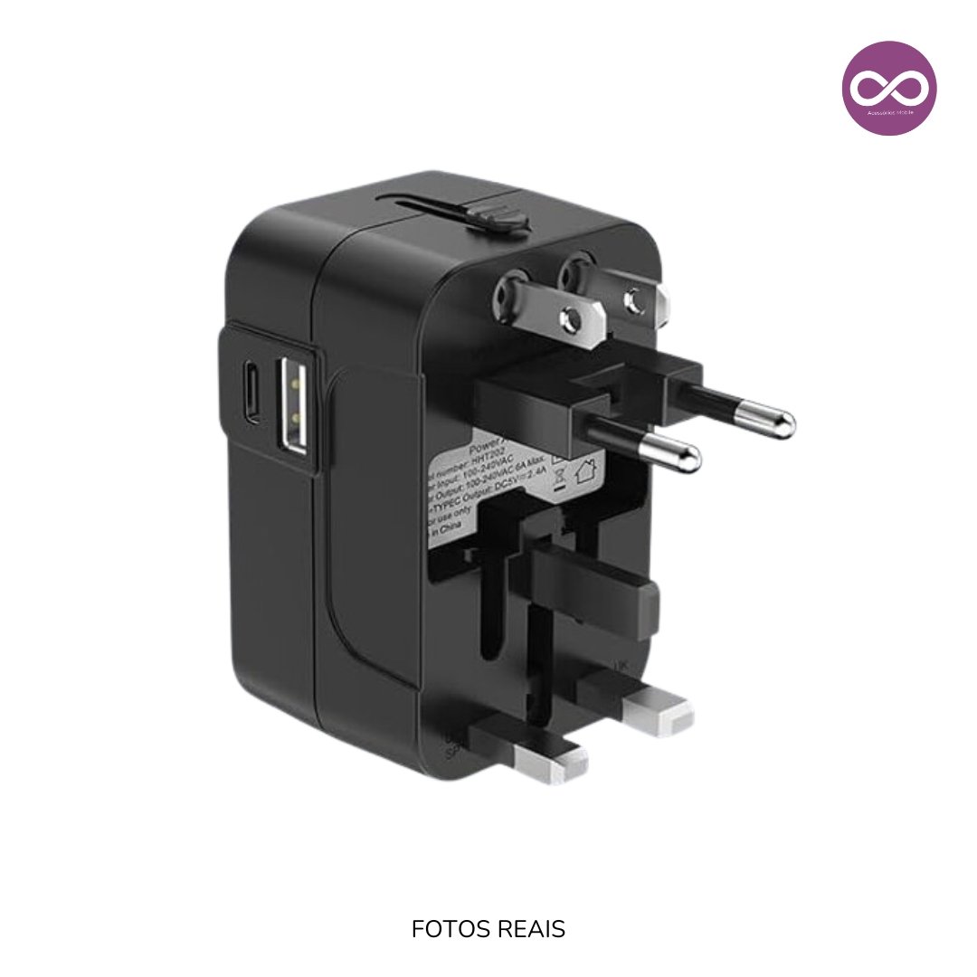 Adaptador Universal Tomada Para Viagem - Imagem 13
