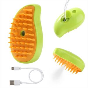 Escova Pet Massageador com vapor carregamento USB