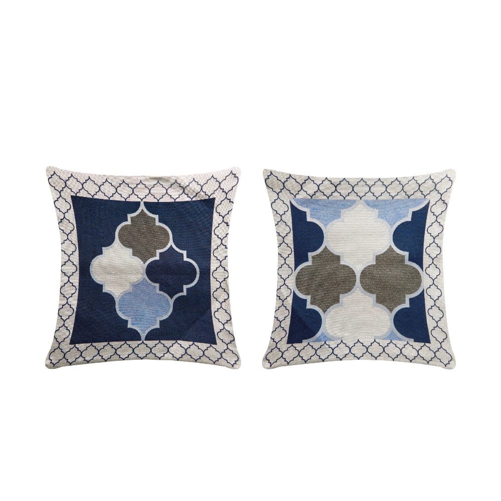 Capa para Almofada Grécia 1 Peça 45cm x 45cm 60% Algodão / 40% Poliéster Tecido Jacquard Com Zíper - Imagem 4