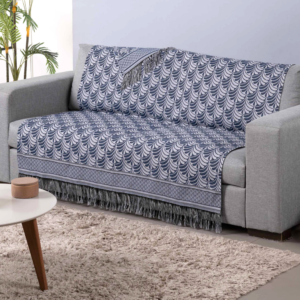 Manta para Sofá Luxor 1 Peça 2,10m x 1,35m 60% Algodão / 40% Poliéster Jacquard com Franja