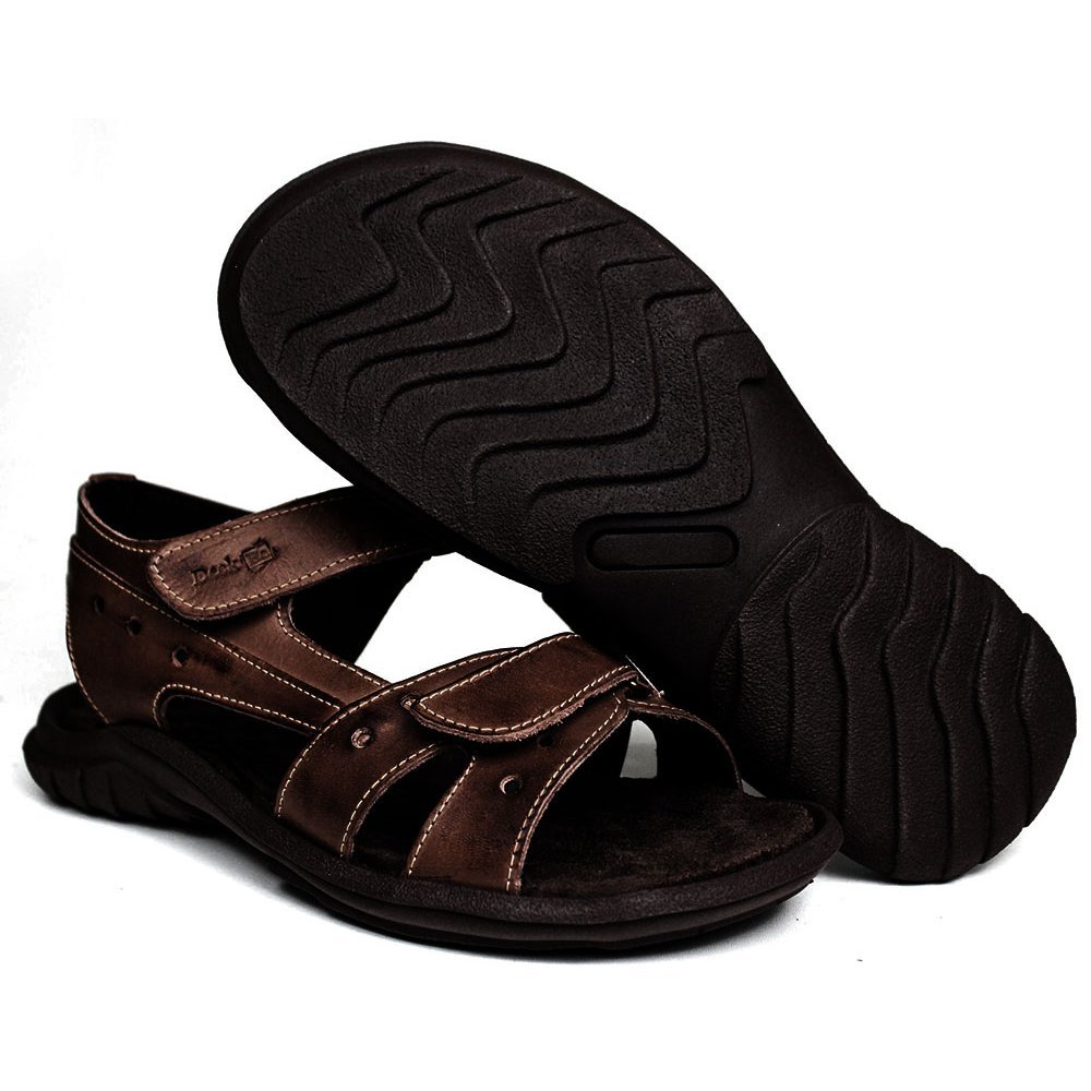 Sandália Papete Masculina de Couro Chocolate - Imagem 2