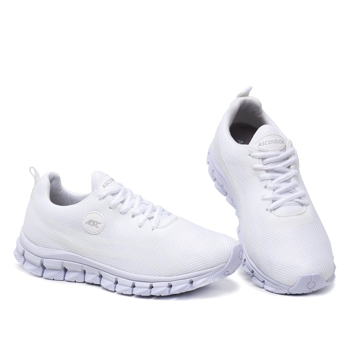 Tênis Unissex Esportivo Branco Caminhada Tamanho Especial - Imagem 2