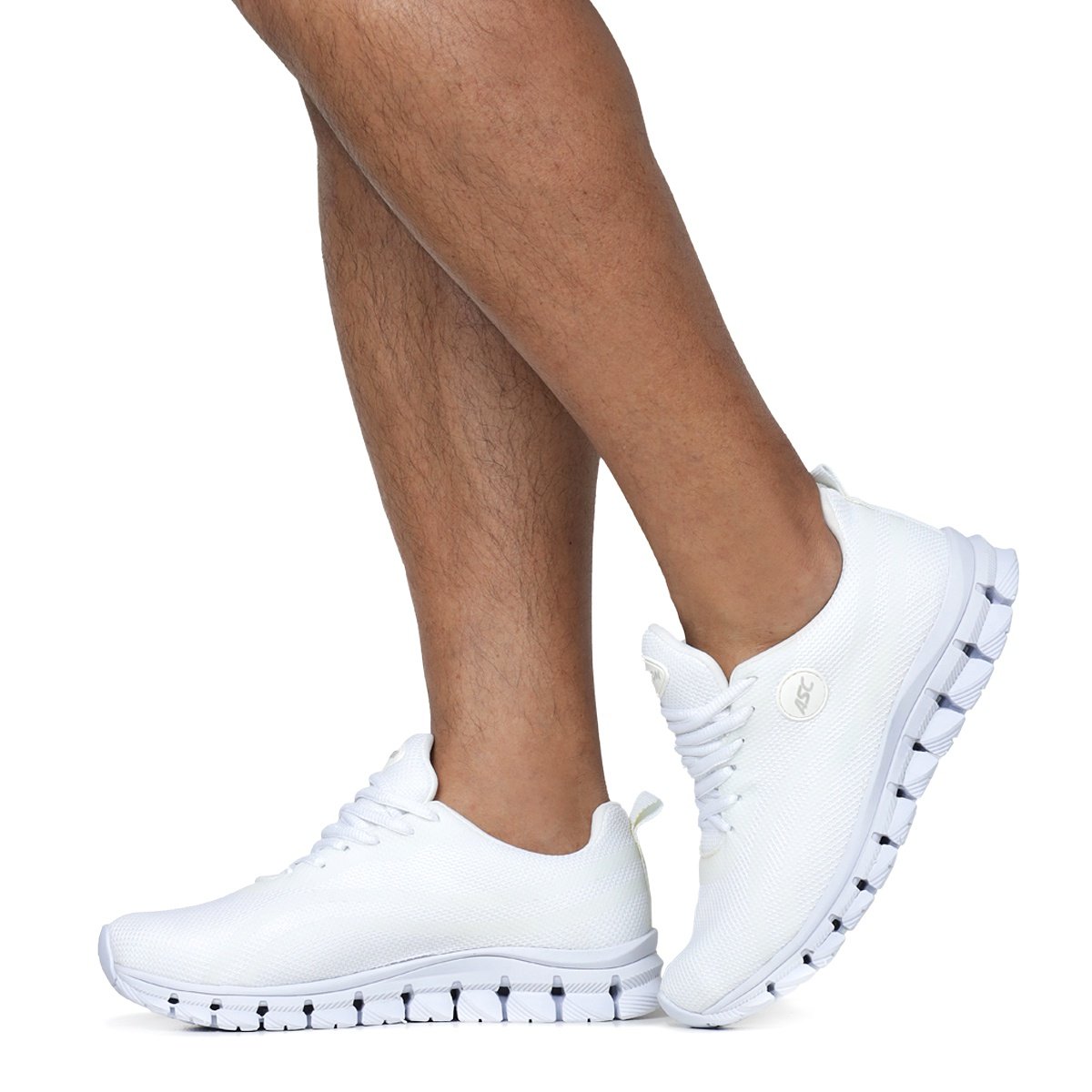 Tênis Unissex Esportivo Branco Caminhada Tamanho Especial - Imagem 3