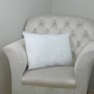 Refil Enchimento de Almofada Retangular 1 Peça 60cm x 40cm 100% Poliéster Fibra Siliconada Revestimento TNT Branco