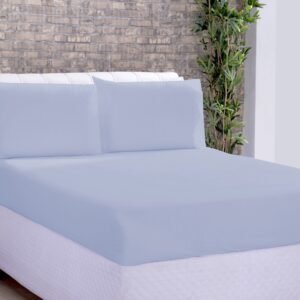 Lençol Microfibra Avulso Queen Azul bebe