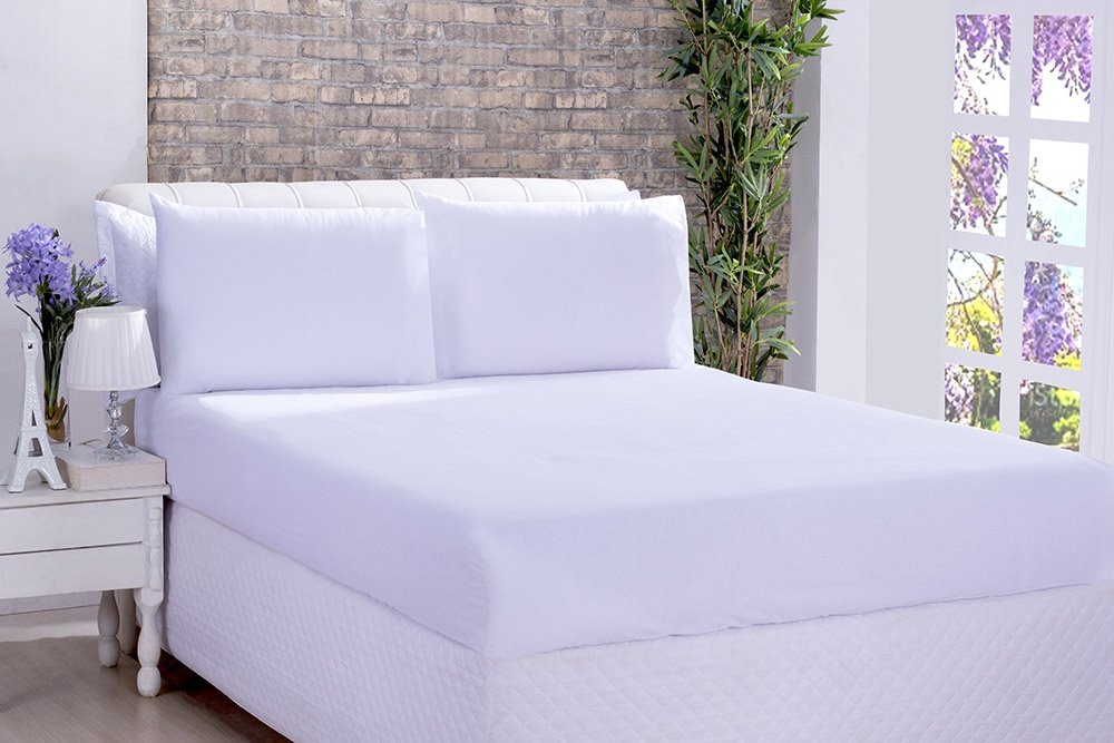 Lençol Microfibra Avulso Queen Branco