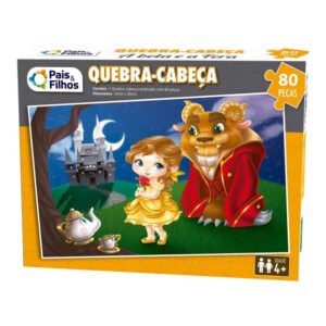 Quebra-Cabeça - A Bela e a Fera C/80 pcs - Pais e Filhos