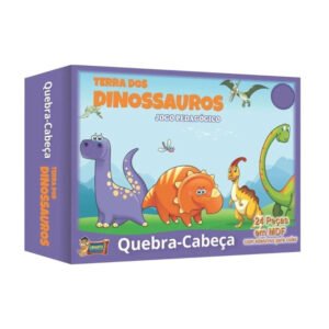 Quebra-Cabeça - Terra dos Dinossauros - 24 Peças - MDF - Uriarte
