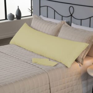 Fronha Capa Para Travesseiro Grande Fofuxão 1 Peça 1,46m x 46cm 80% Algodão / 20% Poliéster Percal 180 Fios Com Zíper